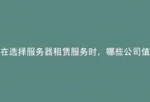 在选择服务器租赁服务时，哪些公司值得考虑？